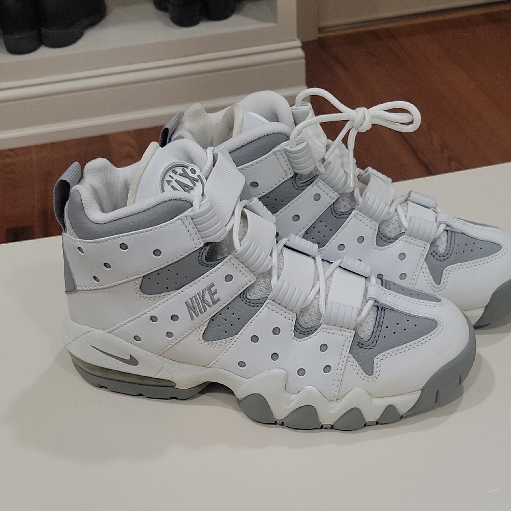New Nike Airmax White and Gray High-Top Sneakers
